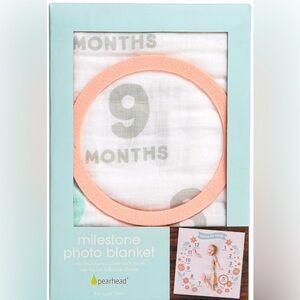 3/$10 Pearhead Floral Baby Monthly Milestone Blanket, Newborn Photo Blanket NIB